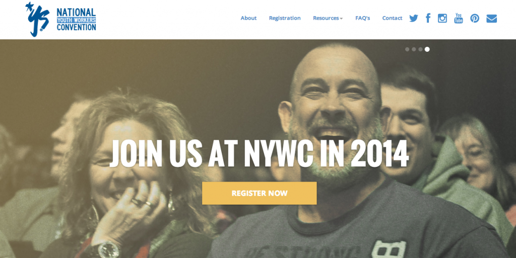 gavoweb creative on the National Youth Workers Convention Home Page